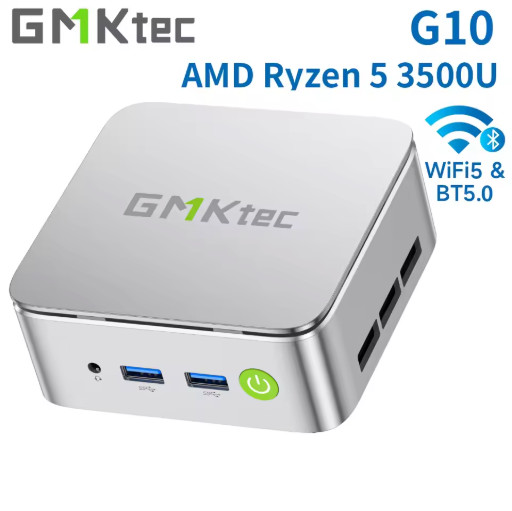 GMKtec G10 Mini PC AMD Ryzen 5 3500U 8 Core Radeon Vega 8 WiFi 5 2.5GbE USB C
