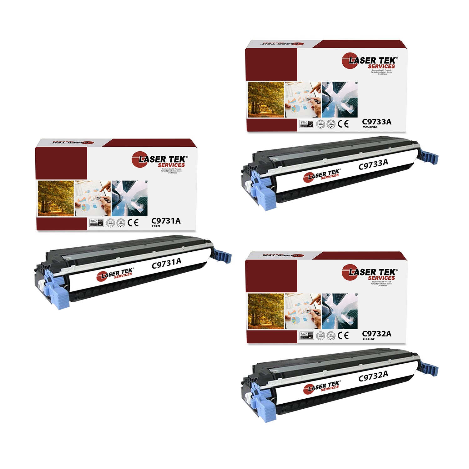 3Pk LTS 645A CMY Compatible for HP LaserJet 5500 5500dn 5500n 5550 Toner