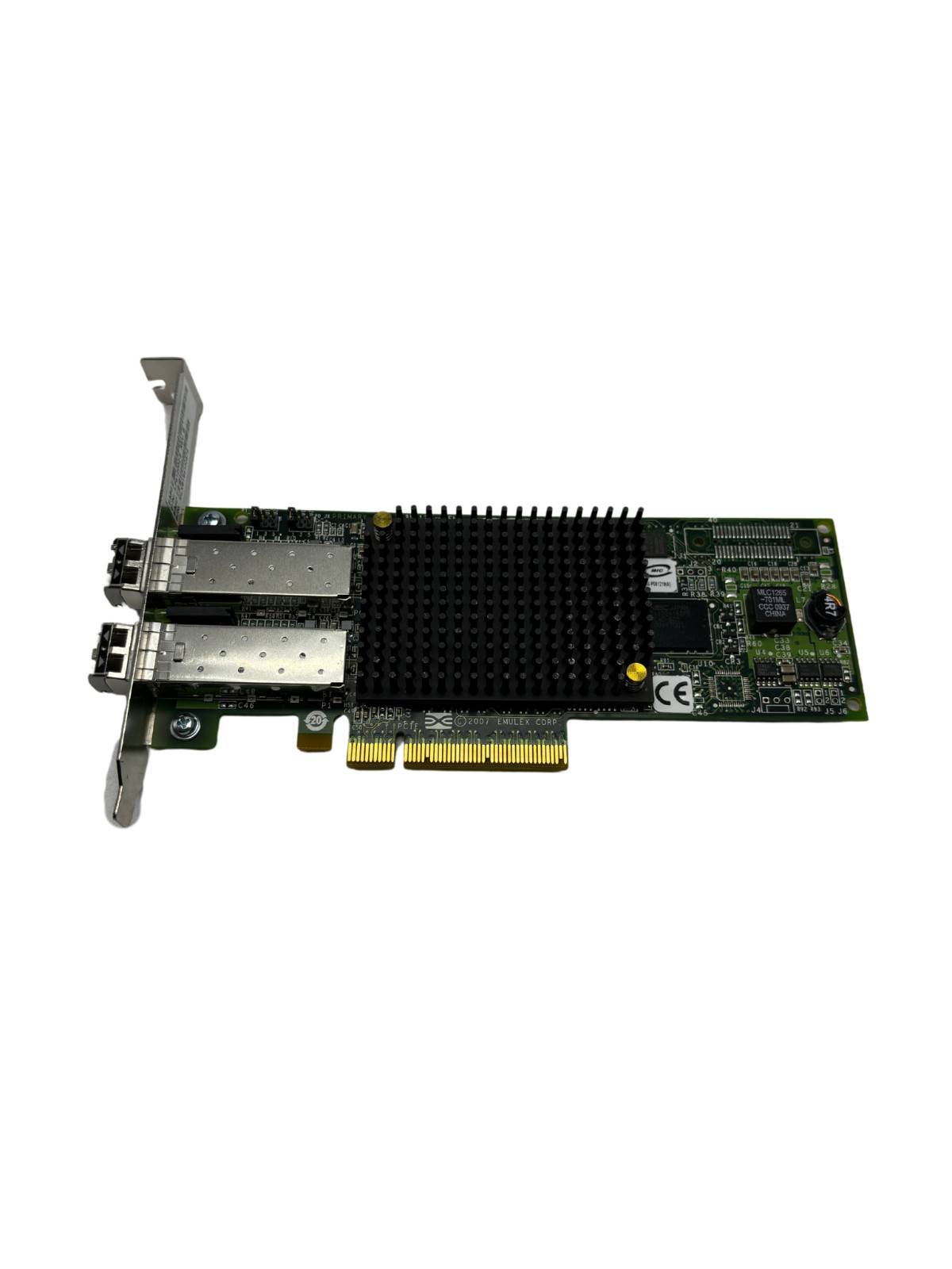 Emulex LPE12002-E Dual Port 8GB FC PCI-E Host Bus Adapter with 2Gbics w60