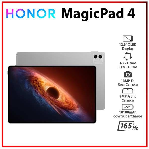 (Wi-Fi) HONOR MagicPad4 16GB+512GB GREY Octa Core Android PC Tablet (New)