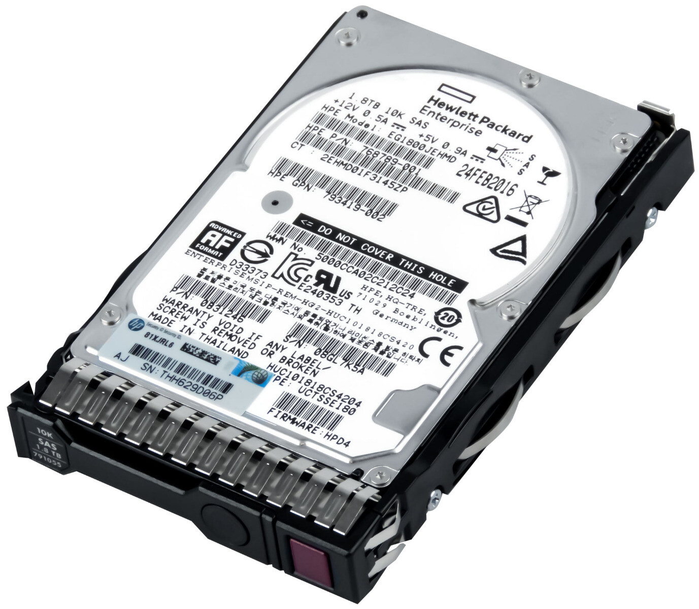 HARD DRIVE HP EG1800JEHDD 768789-001 1.8TB 10000RPM 128MB SAS-3 2.5" inch