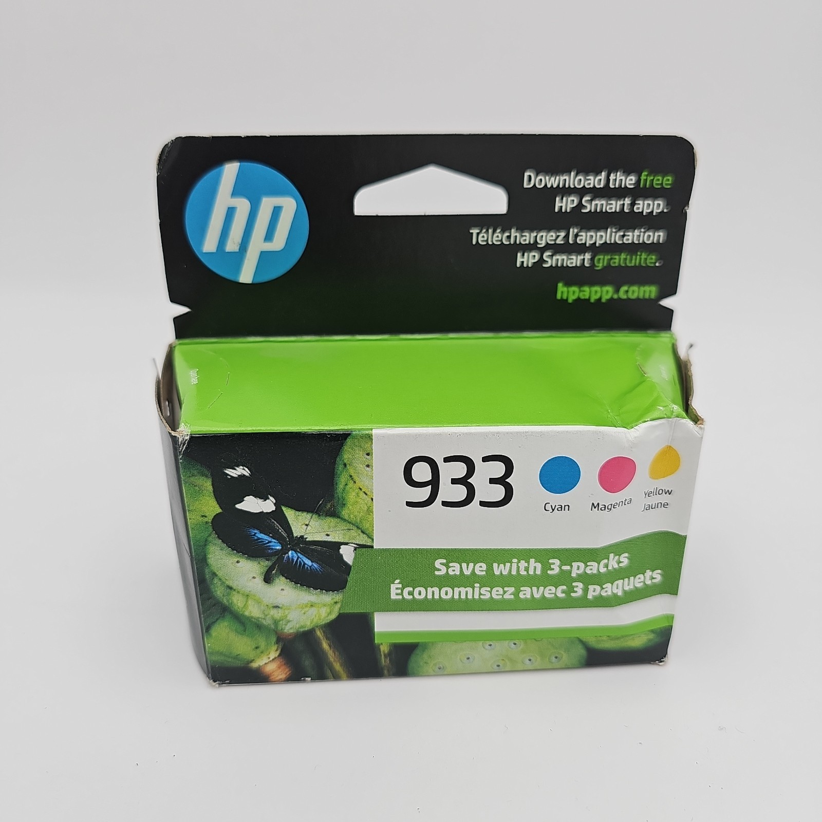 HP N9H56FN 933 Cyan, Magenta and Yellow Ink Cartridges - 3 Pieces