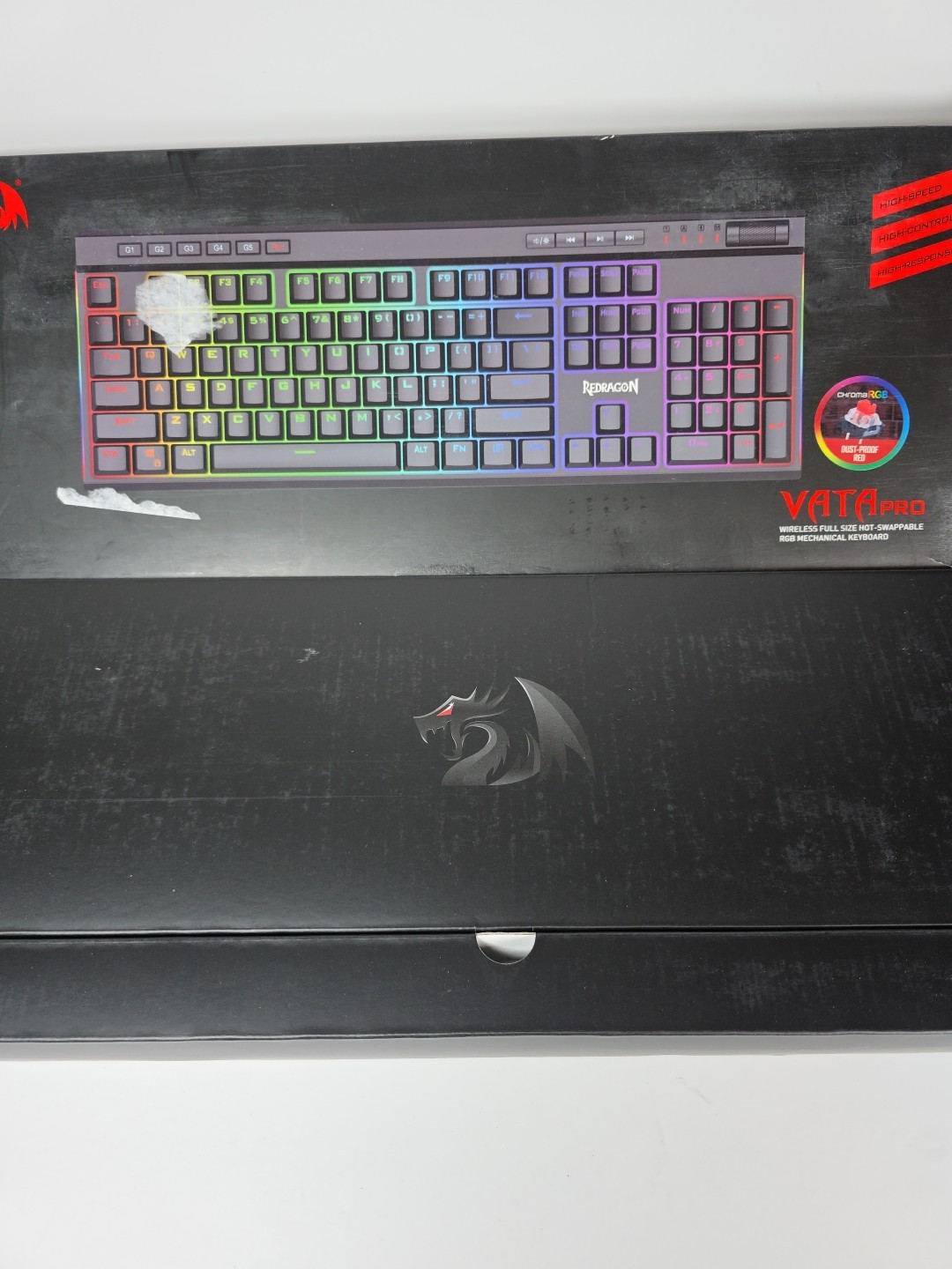 Redragon VATA Pro Wireless Mechanical RGB Keyboard Hot-Swappable Red Switches