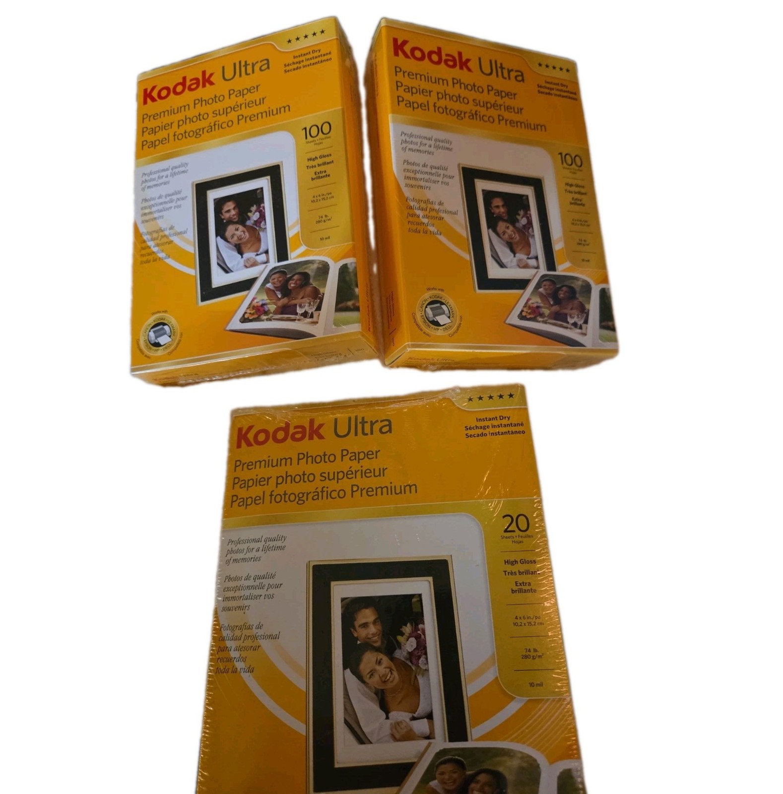 VTG Kodak Ultra 4" x 6" Premium Photo Paper 100 Sheets(2) + 20.  Total: 220 NEW