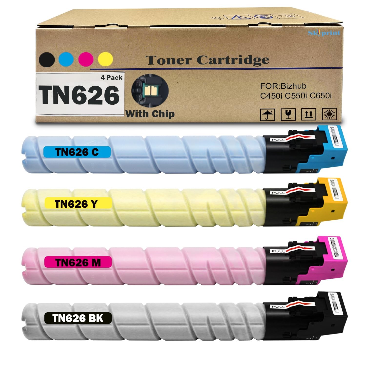 ** NEW Konica Minolta Toner | TN-626 / TN-328 | Black/Color | Compatible | 4-Pak