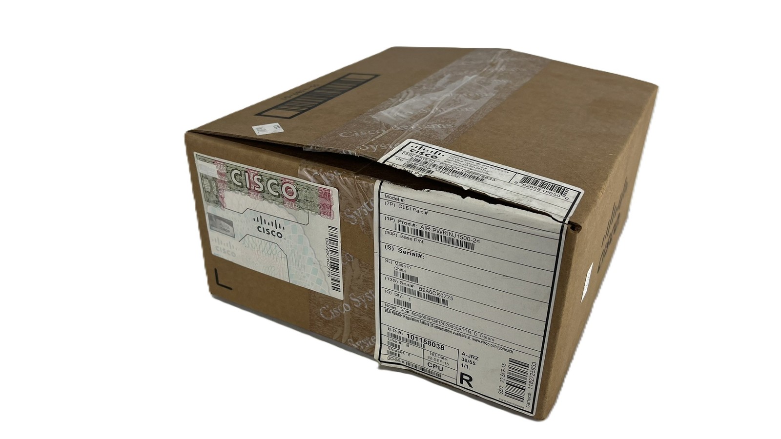 Cisco AIR-PWRINJ1500-2 Gigabit PoE Power Injector In Box Excellent (CX)