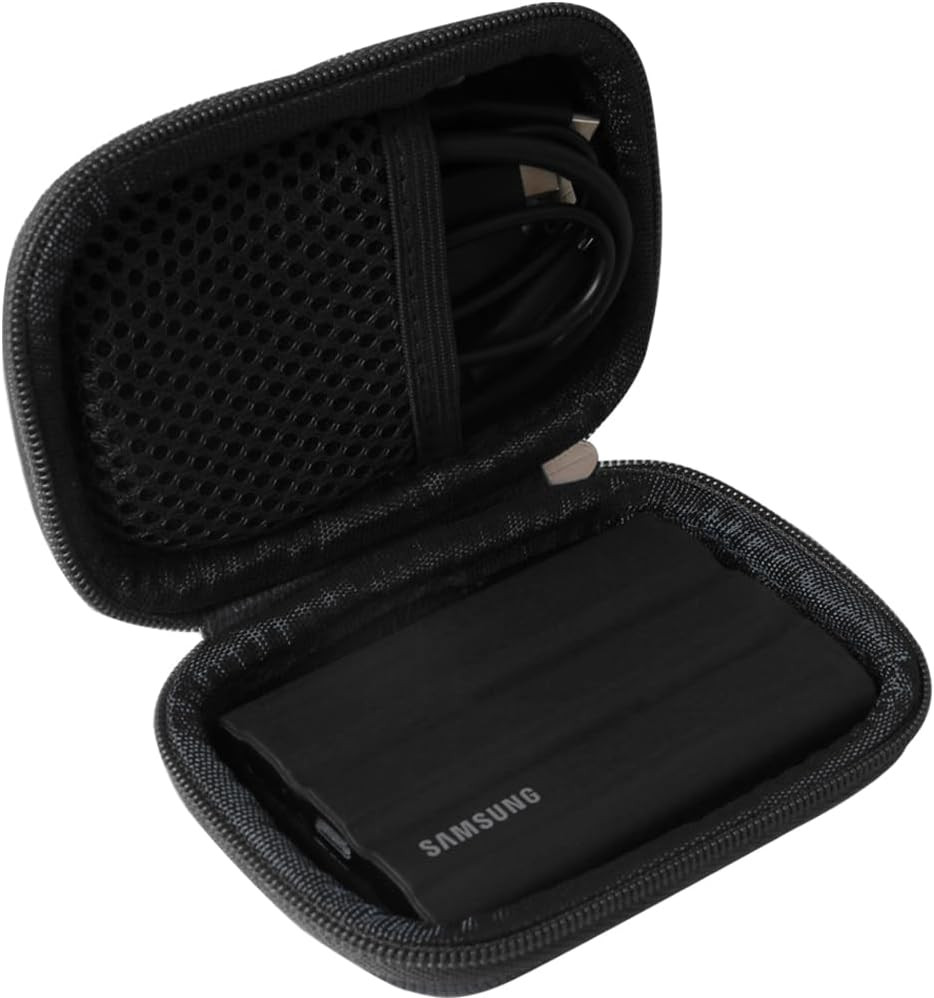 Hard Travel Case for T9/T7 Shield 2TB / 1TB / 4TB, Portable SSD, USB 3.2