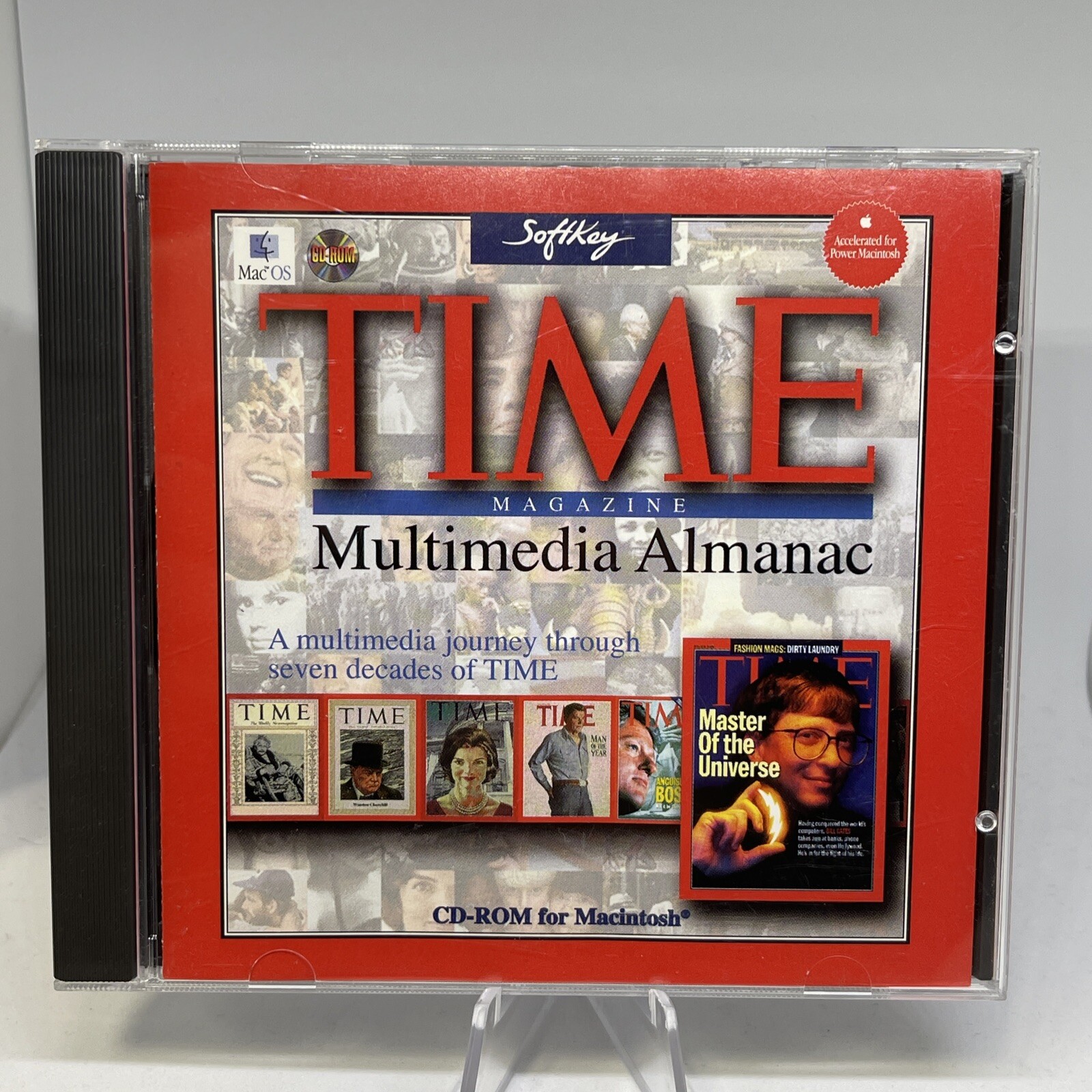 1995 SoftKey Time Magazine Multimedia Almanac CD-Rom For Macintosh Mac OS