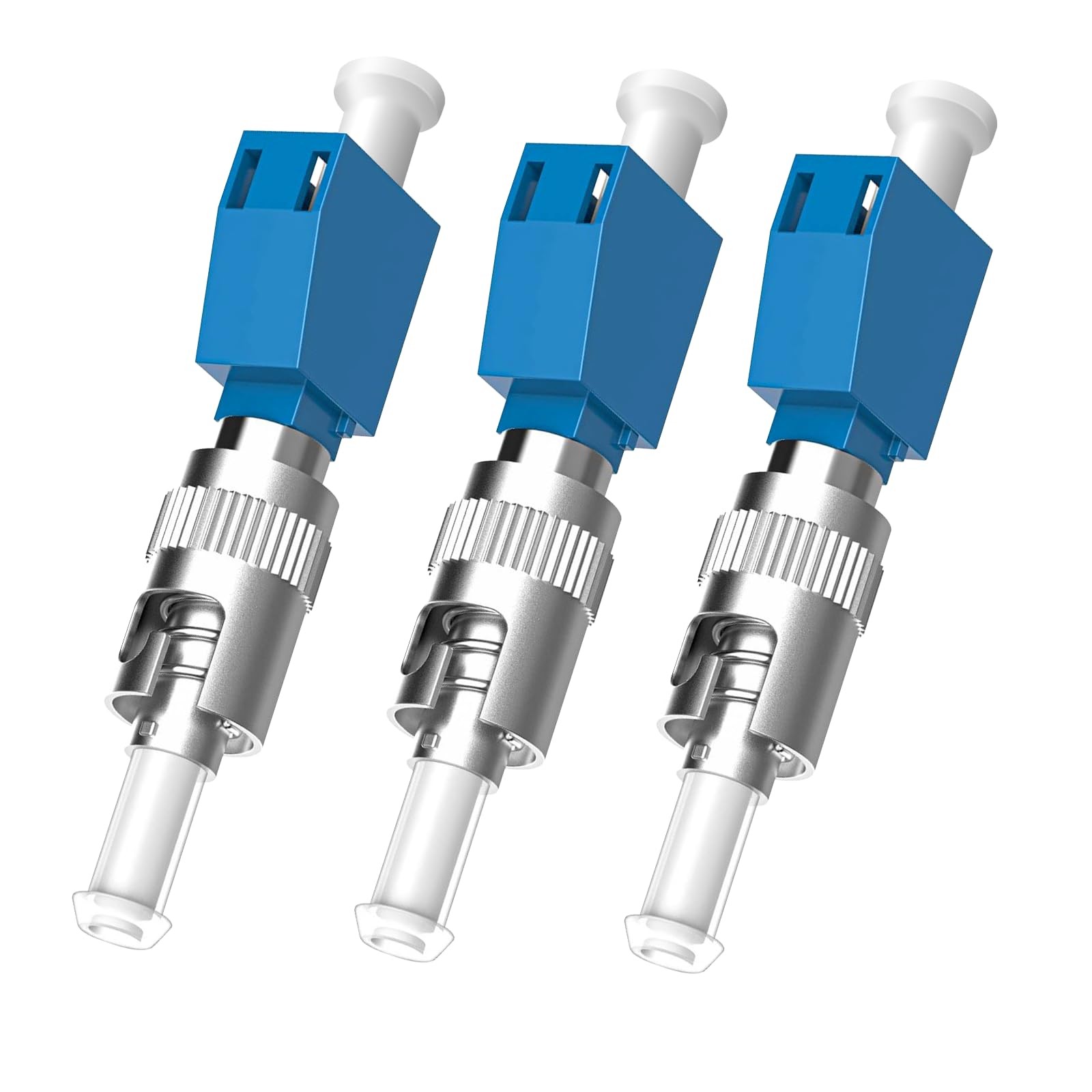 Poyiccot 3-Pack ST to LC Adapter, Single Mode 9/125um ST/UPC Male 10 cm