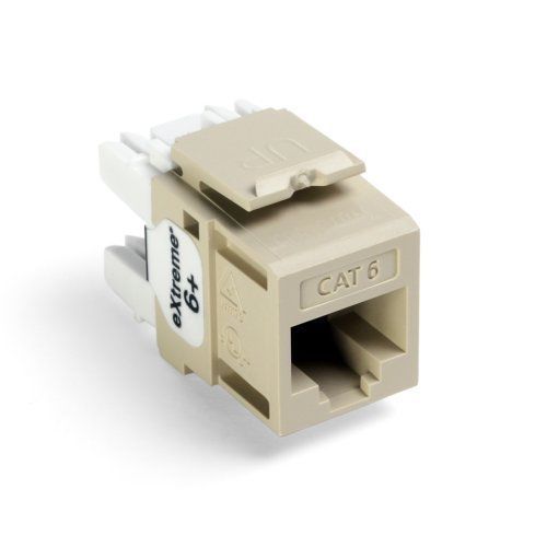 4pk Leviton Cat 6, IVORY Extreme 61110-RI6 Snap in Connector      **SHIPS FREE**