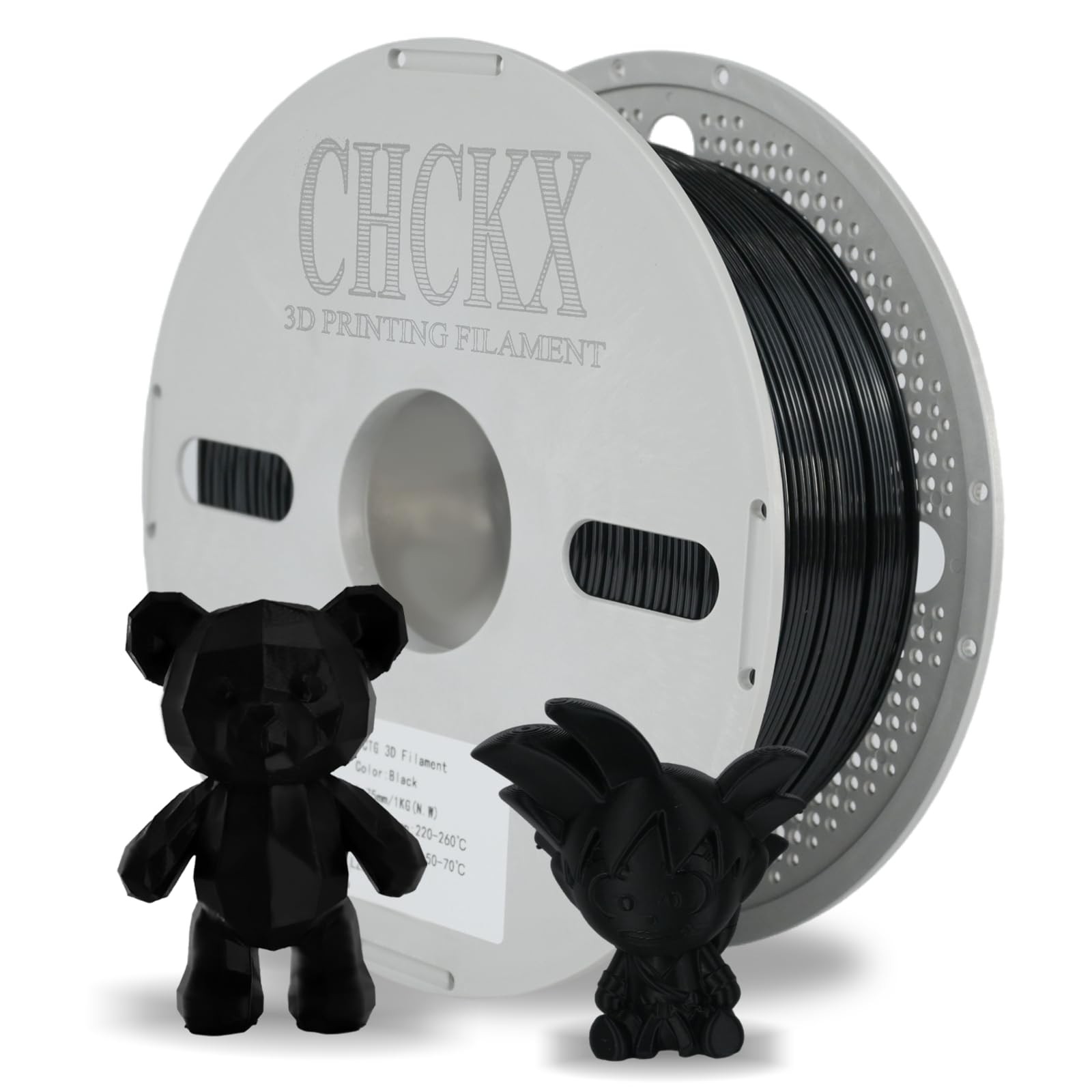 PCTG Filament Black for 3D Printing 1KG