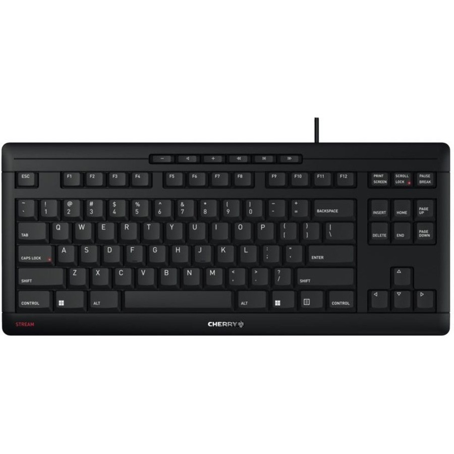 CHERRY STREAM TKL Wired Keyboard, Black