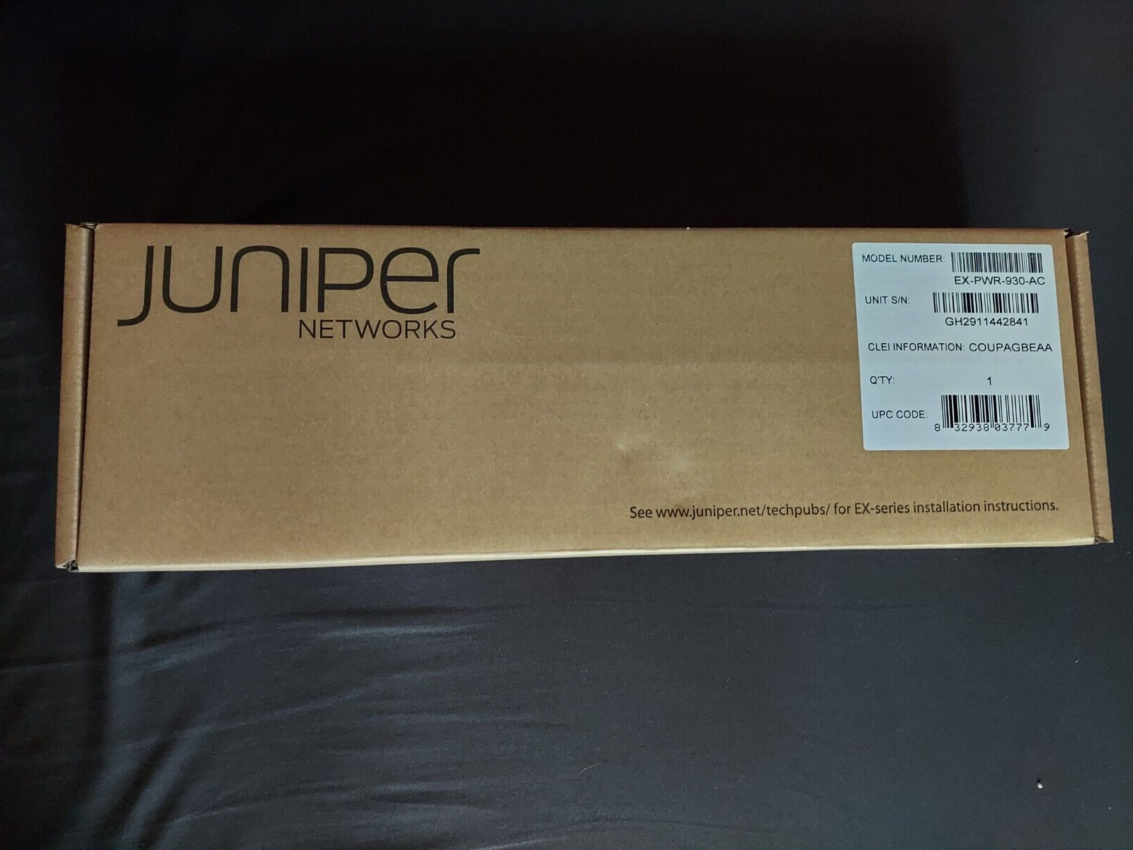 New Sealed NIB Juniper Switch EX-PWR-930-AC 930W AC Power Supply PSU