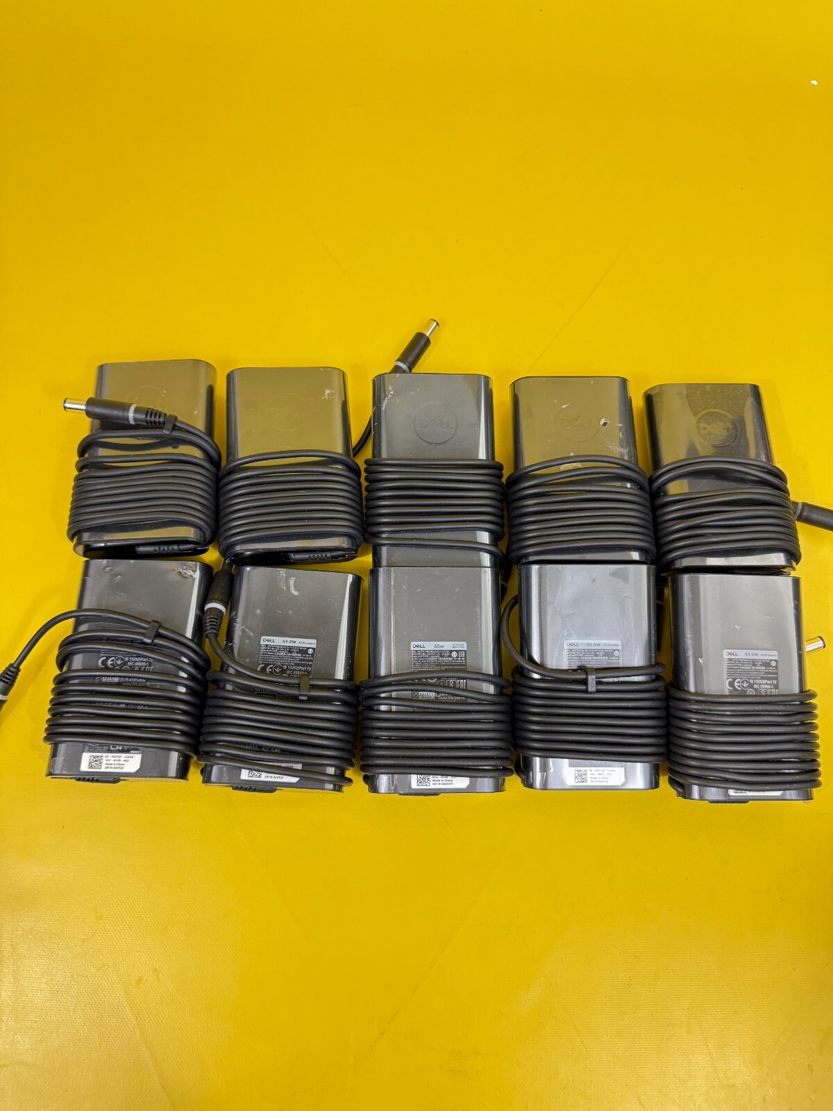 Lot of 10x Original AC Adapter Charger for Dell 65W Big Tip 19.5v 3.34a 7.4mm