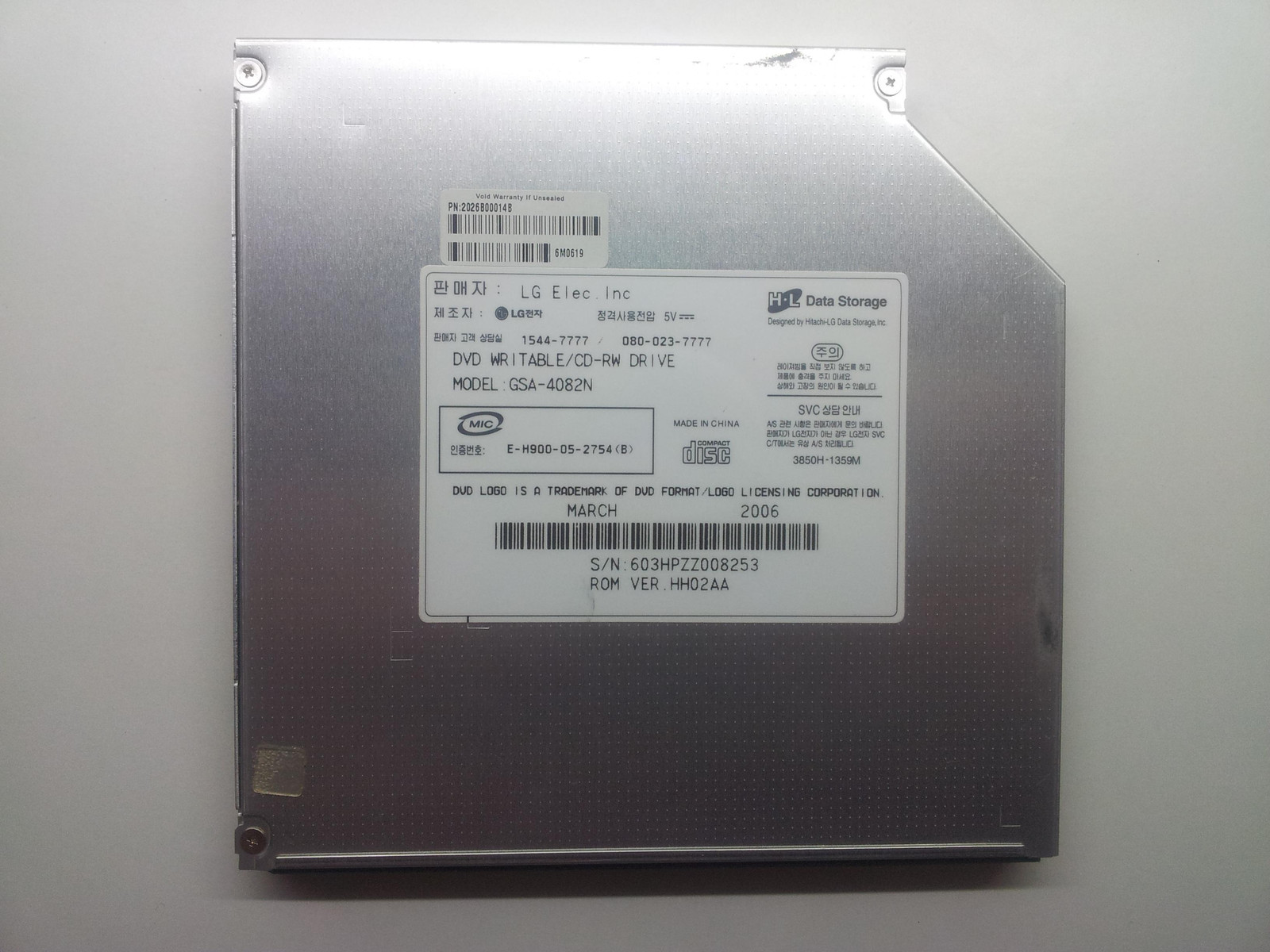Dvd Drive HL DATA STORAGE GSA-4082N