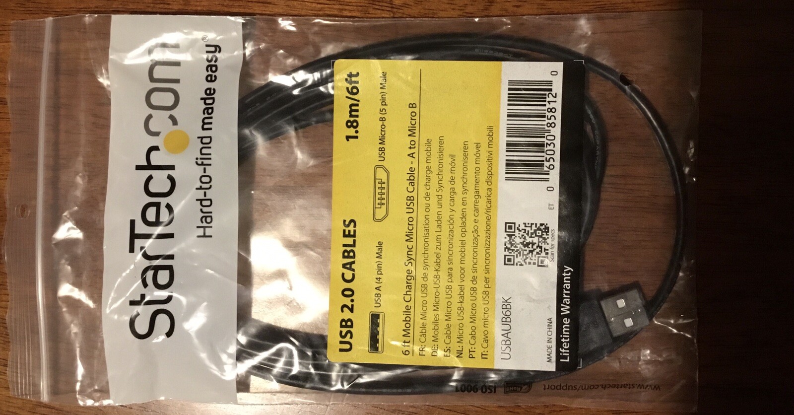 StarTech 6 Ft Mobile Charge Sync Micro USB Cable - A to Micro-B