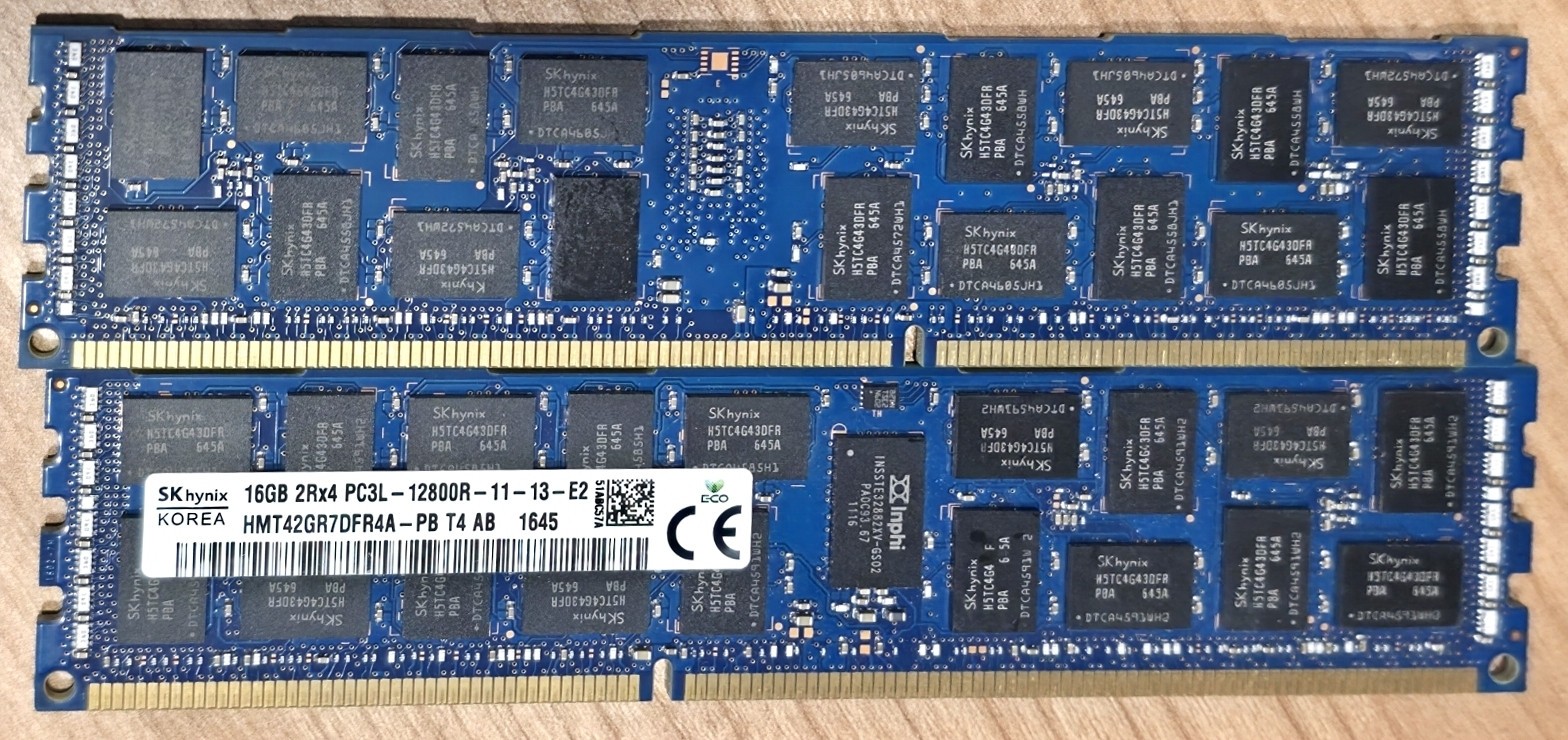 16GB 2Rx4 PC3L-12800R SKhynix HMT42GR7DFR4A-PB T4 AB Server RAM