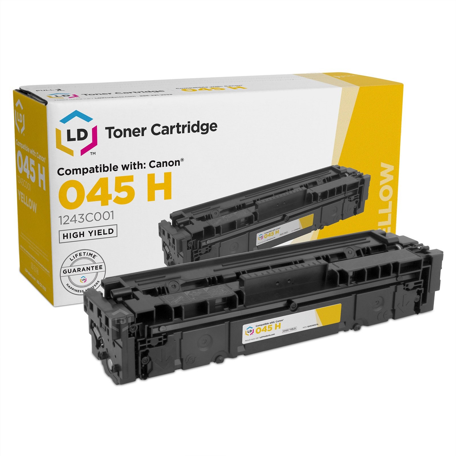 LD Compatible Canon 045H / 1243C001 High Yield Yellow Toner Cartridge