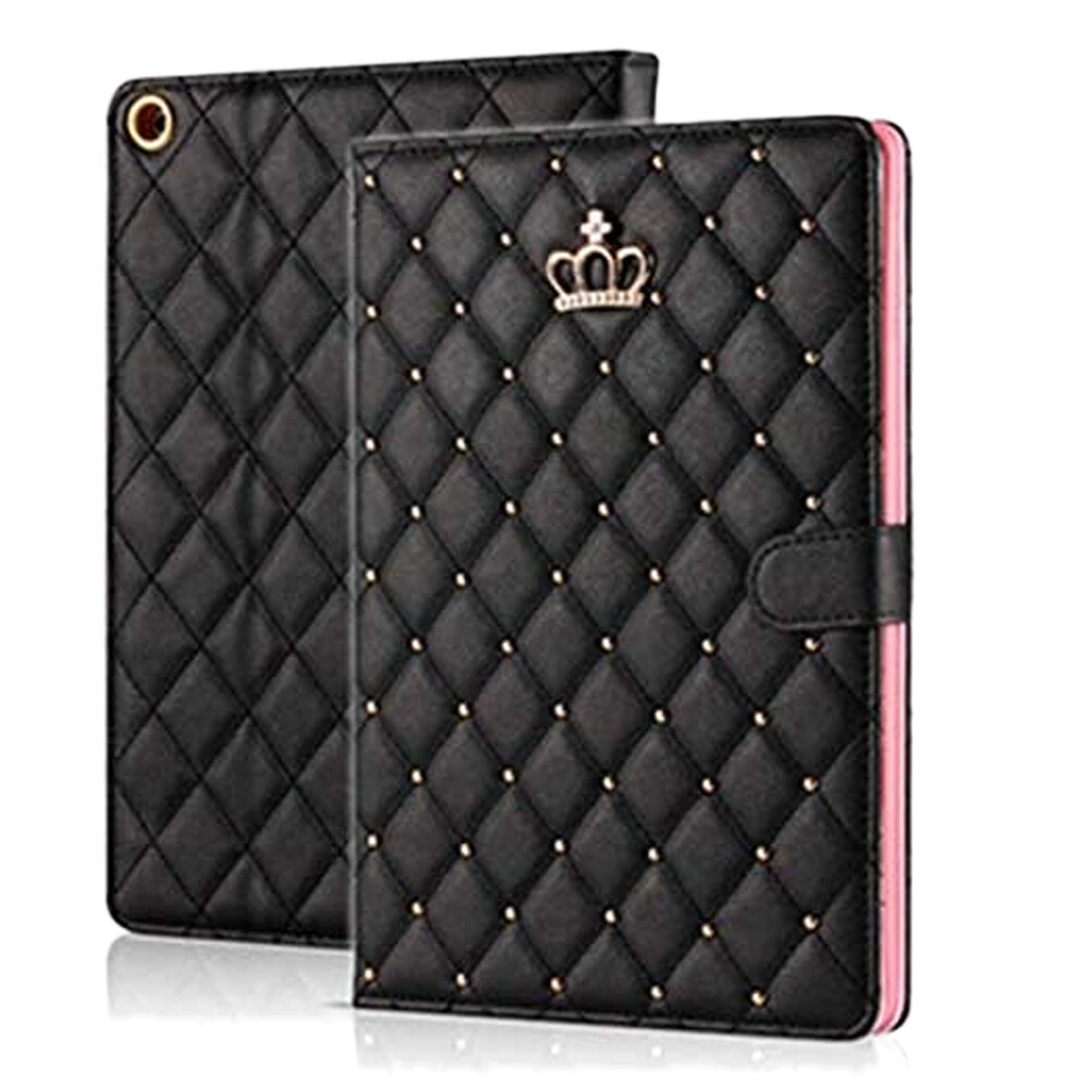 Crown Bling Diamond Folio Case For iPad 10th 9th 8th 7th Gen Smart Leather Cover