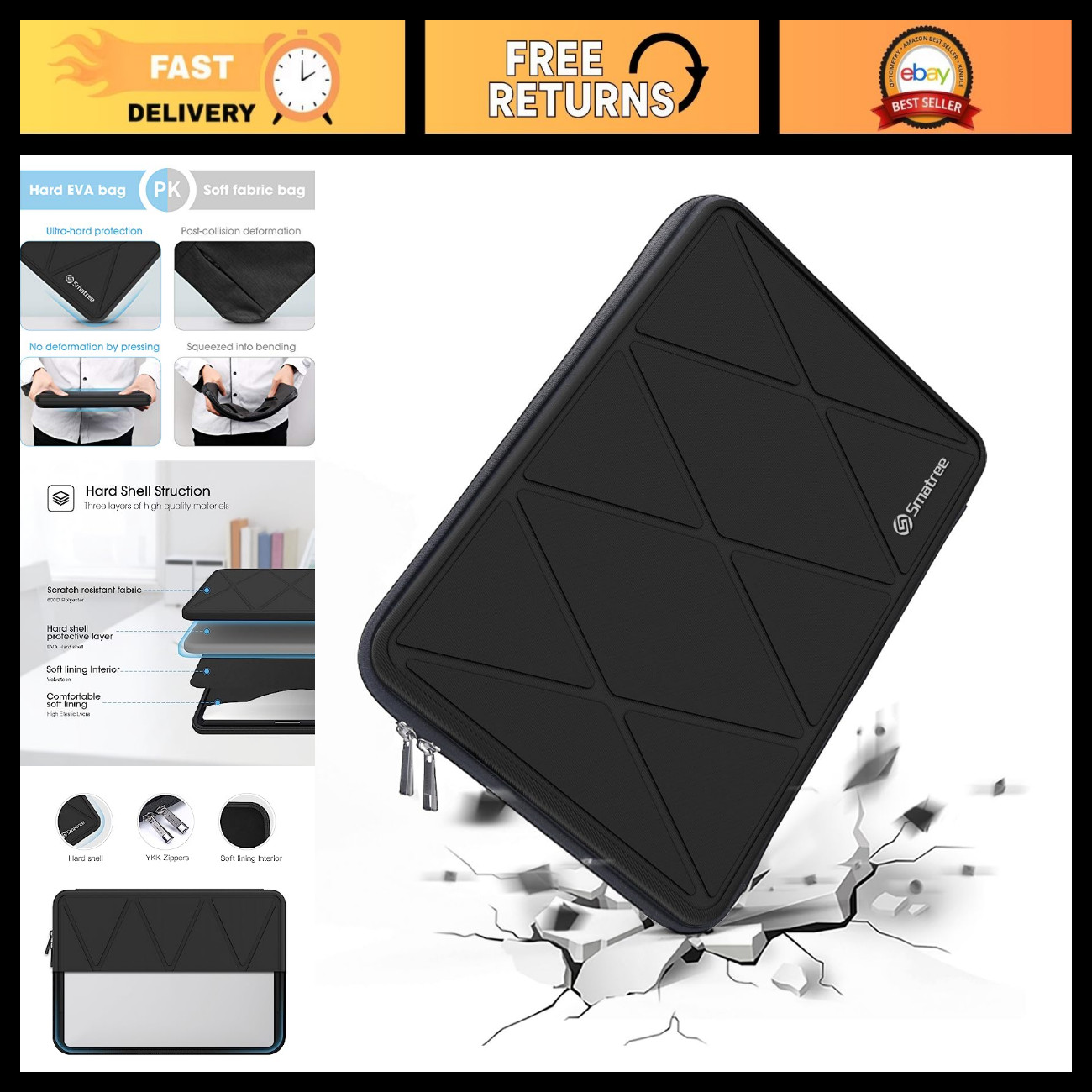 Hard Laptop Case for 13.3" Dell Pro 13 Plus & 2-in-1 - Durable, Lightweight Prot