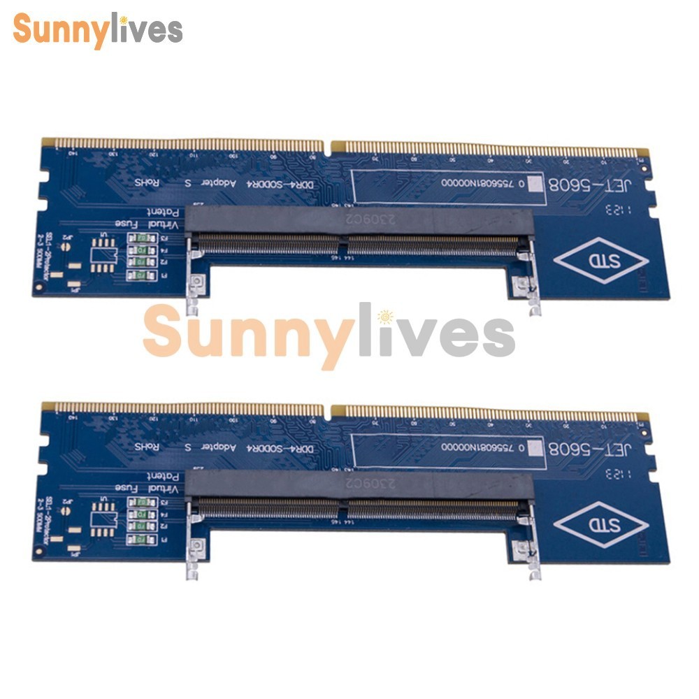 2PCS Laptop DDR4 RAM to Desktop Adapter Card Memory Tester SO-DIMM to PC DDR4