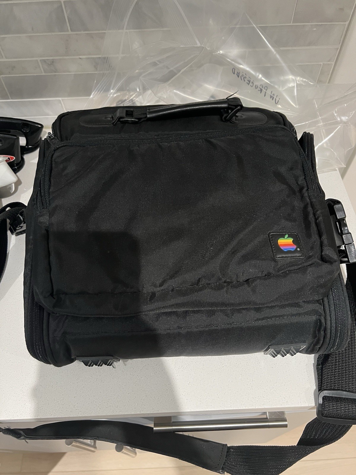 Vintage APPLE COMPUTER BAG 13” - RAINBOW LOGO CROSS BODY - Made In Korea