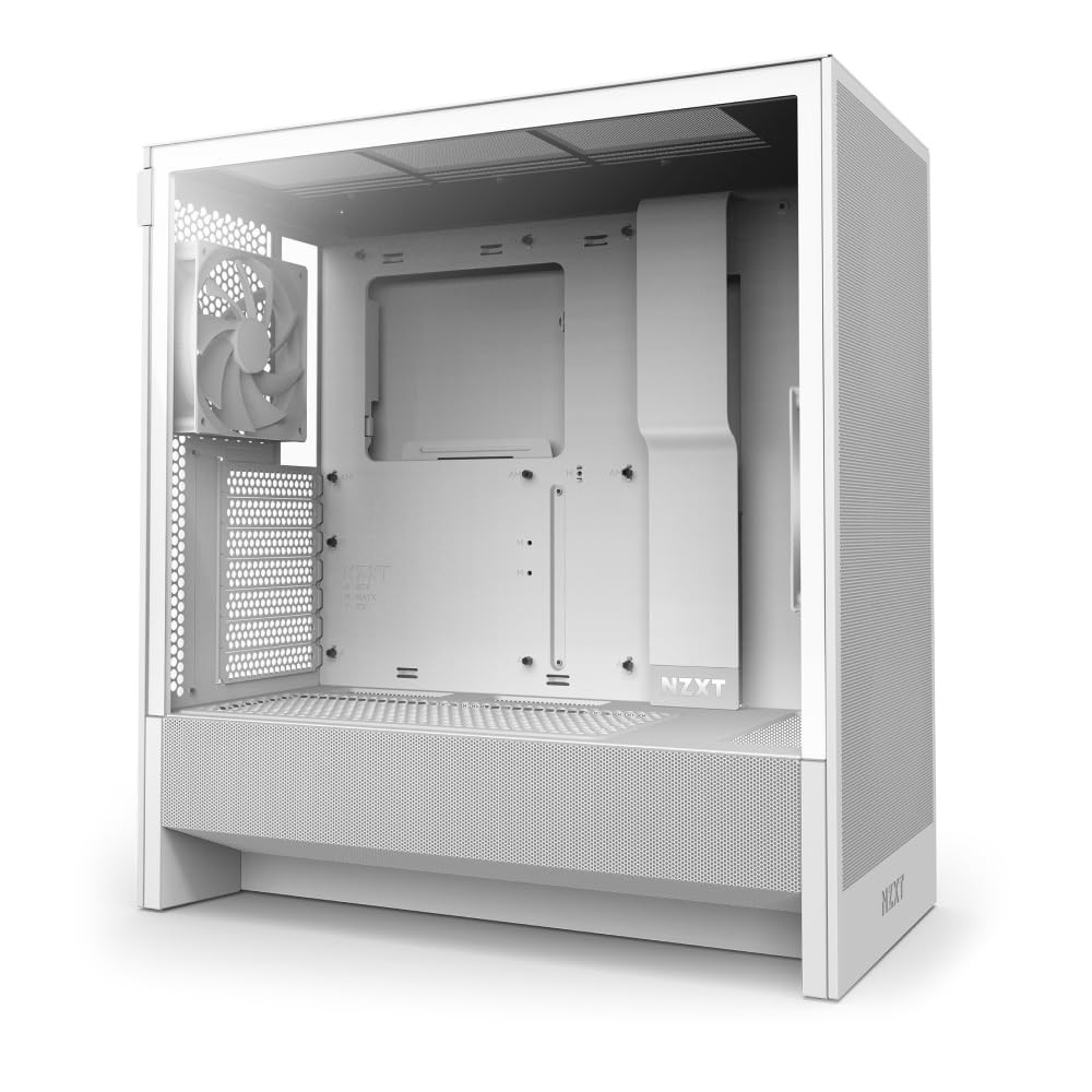H5 Flow 2024 White Computer Chassis with Exceptional GPU Cooling and Airflow