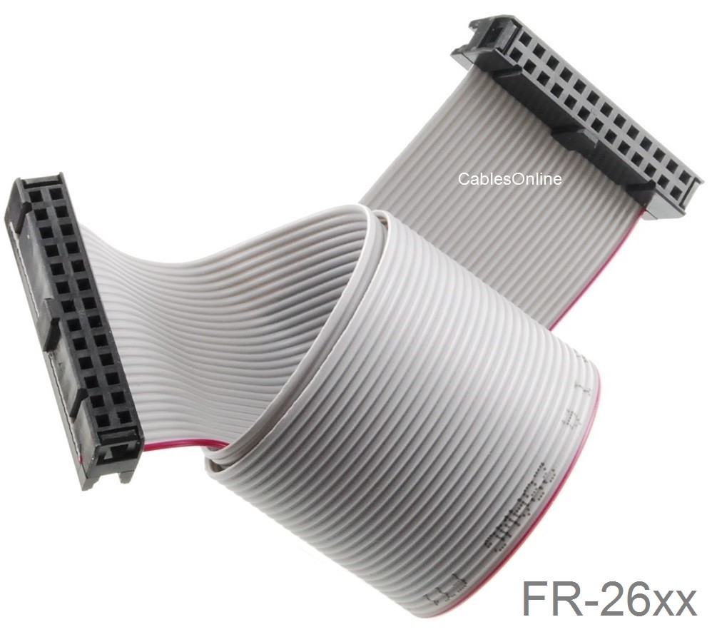 26-Pin (2x13) Female to Female 2.54mm-Pitch 26-wire IDC Flat Ribbon Cable