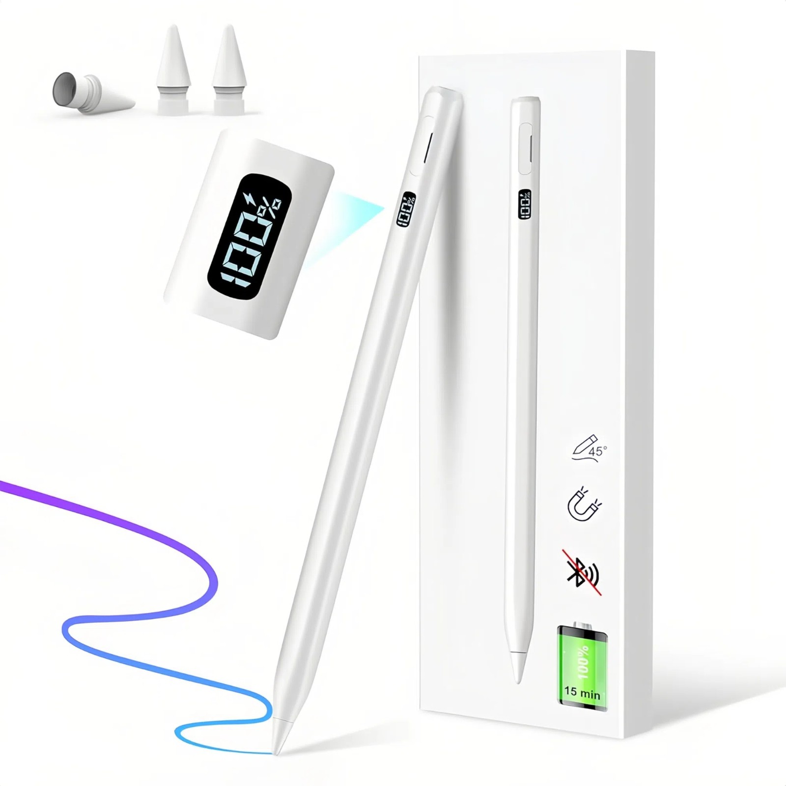 Magnetic Wireless Charging iPad Pencil 2nd Generation Stylus Pen for iPad Pro