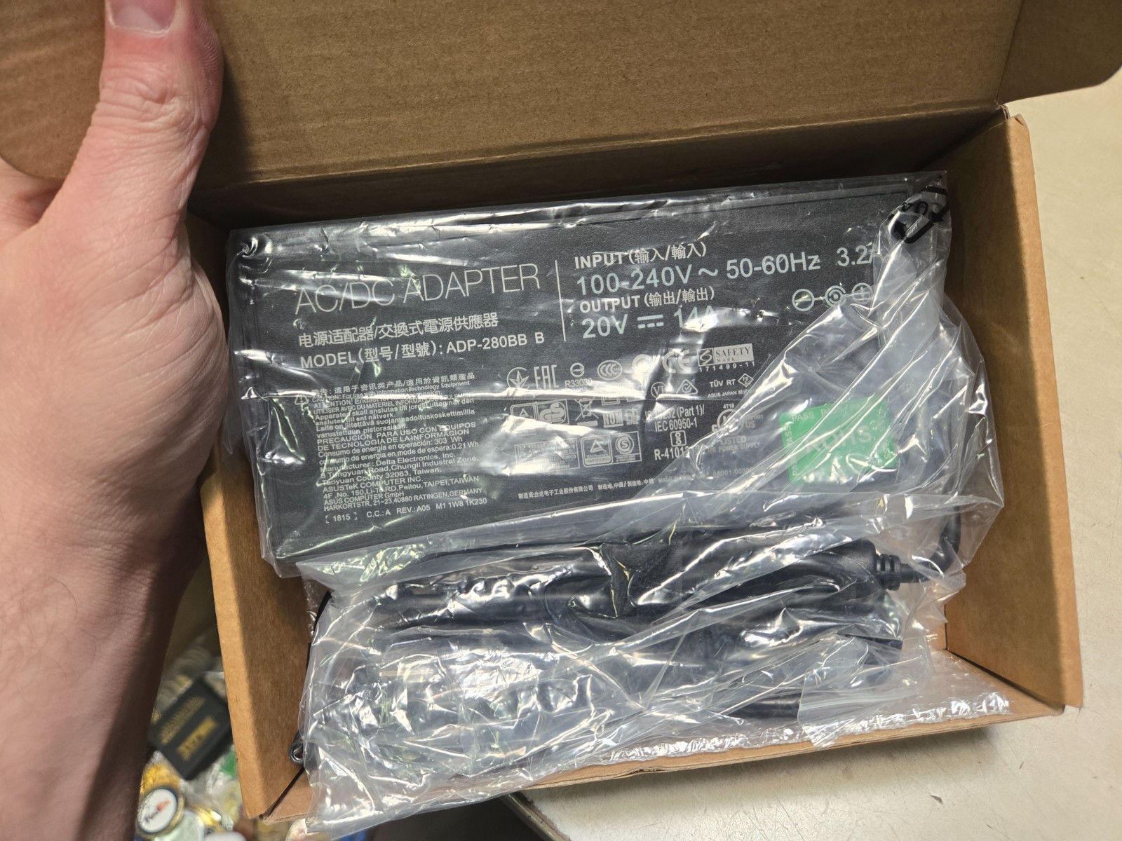 ADP-280BB Asus 280W 20V 14.0A AC Adapter G513QY-212.SG15 New Open Box