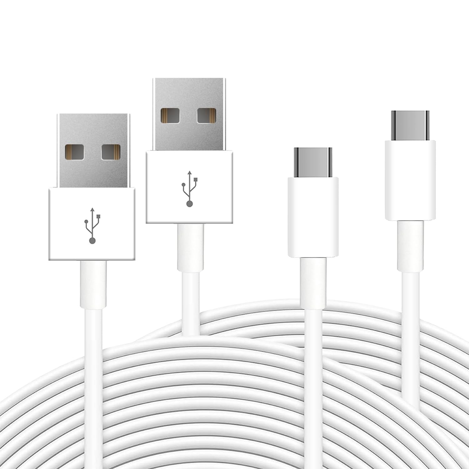 ANLINK 2 Pack 10ft/3M Long USB C Cable, Durable A to C 2-Pack, Black 