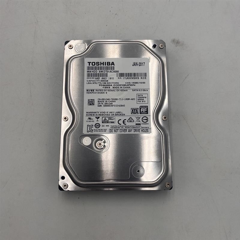 Toshiba DT01ACA050 HDKPC01D0A05 S AA21/810 3.5" China 500gb 2017 Sata hard drive