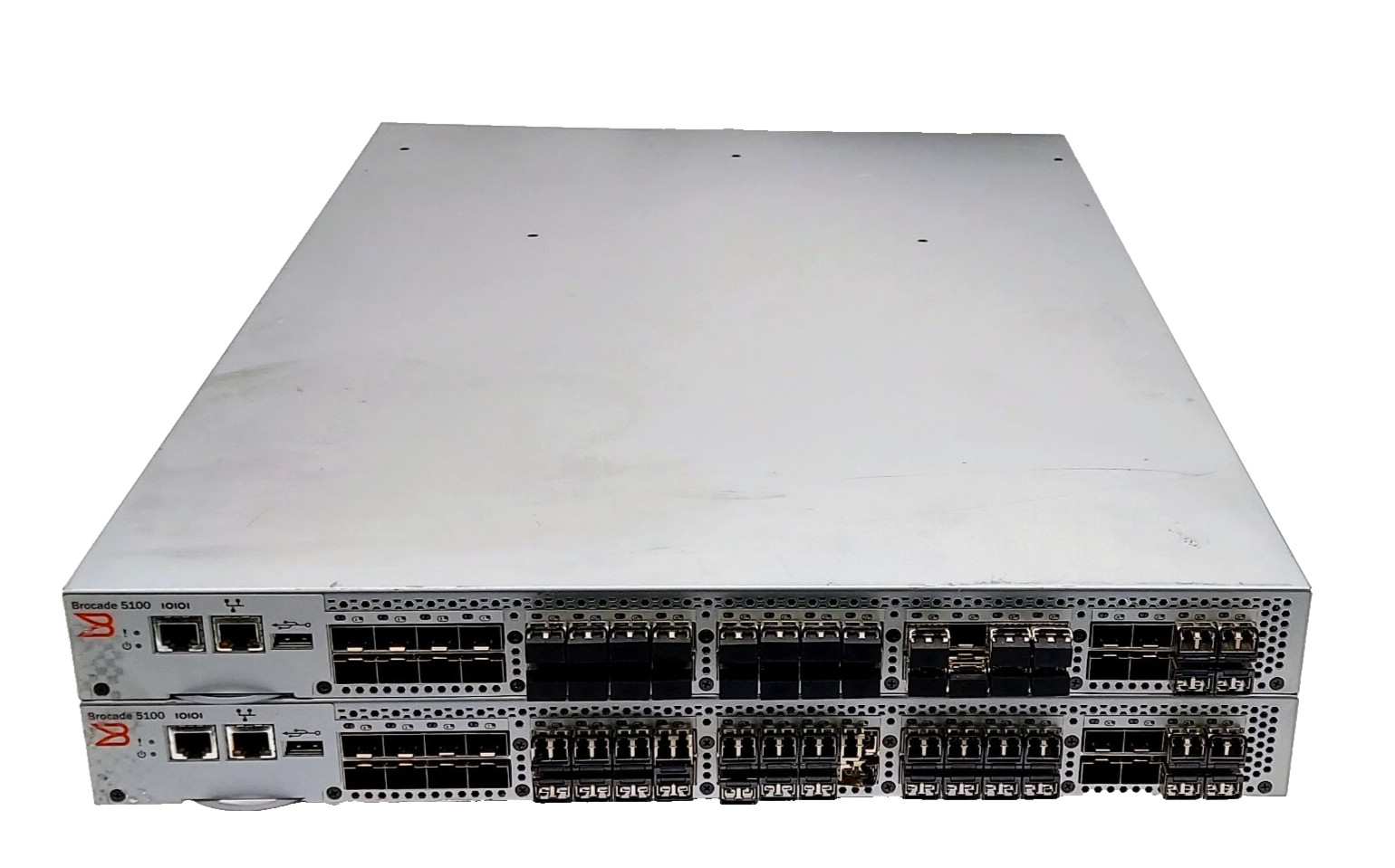 LOT OF 2 Brocade 5100 40-port 8GB Fiber Channel Switch w/ SFPs