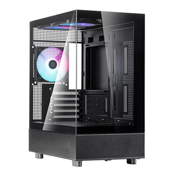 Silverstone SST-LD04-B-ARGB (Black) Lucid 04 M-ATX Chassis 270° Field of View