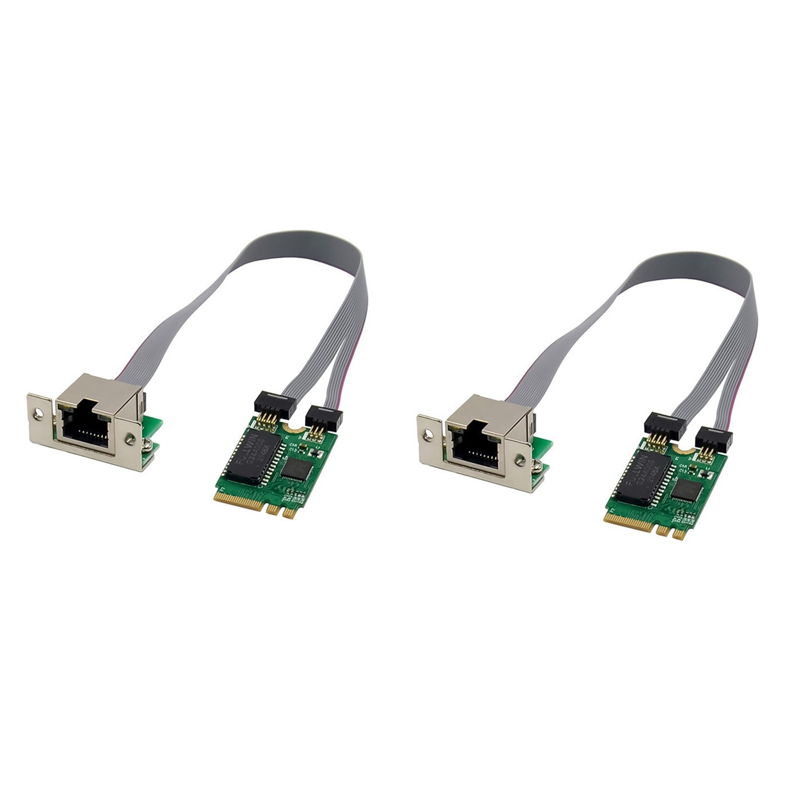 2X  PCIE  Card M.2 A+E to RTL8111F Gigabit Ethernet Card Single Port RJ459024