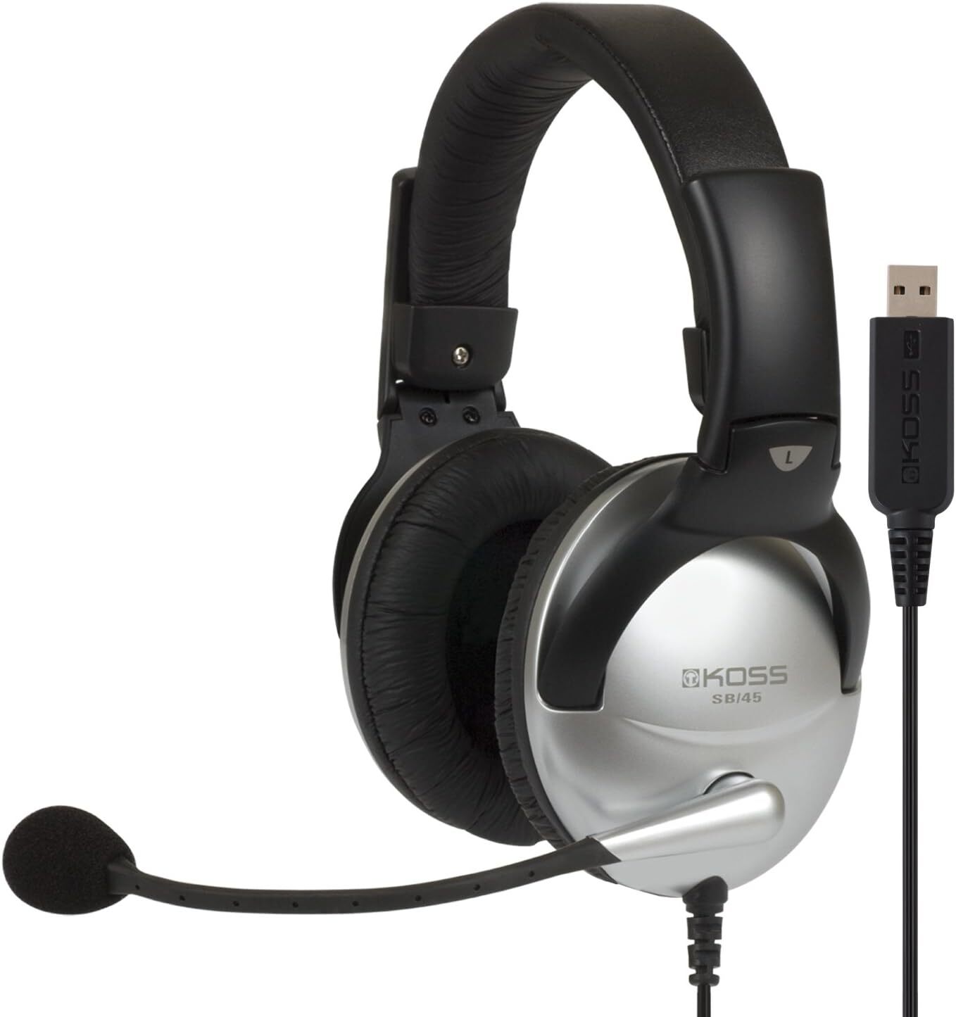 Koss Sb45 Usb Headphones Over Ear With Microphone For Pc Communication