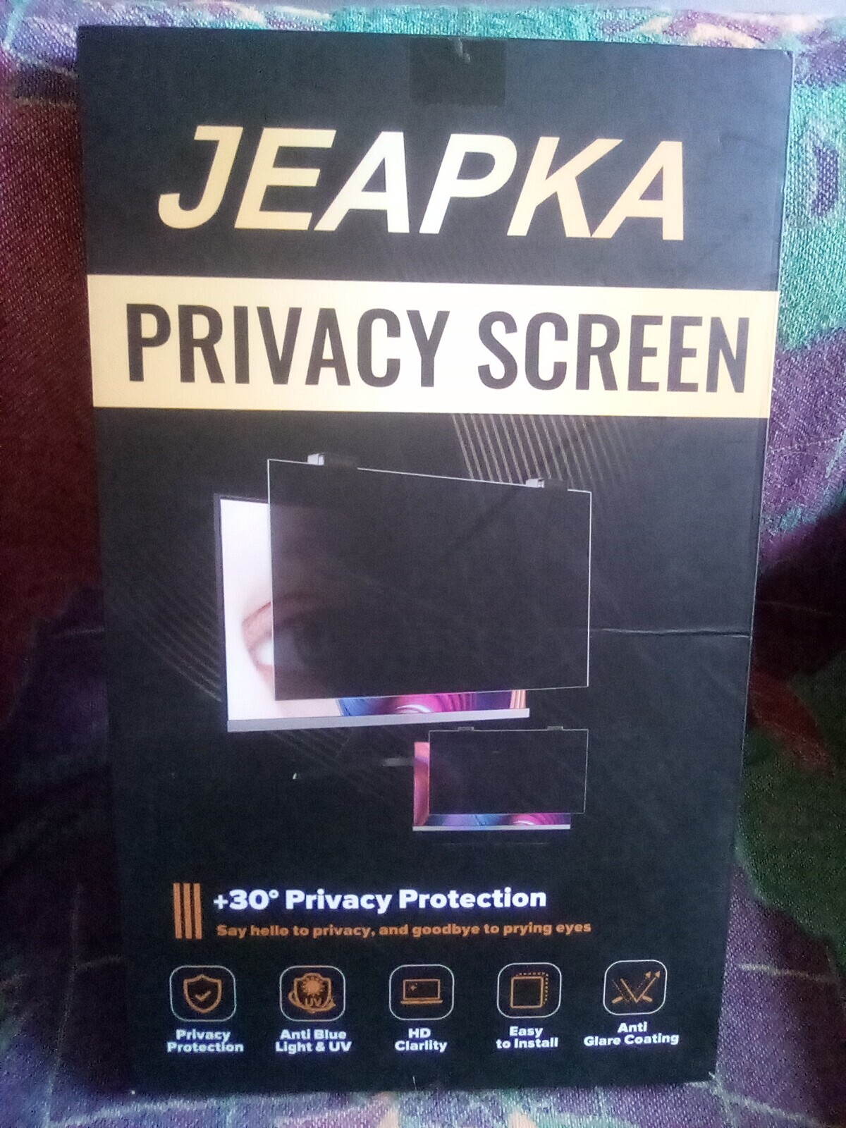 JEAPKA Magnetic Computer Privacy Protection Screen 24 Inch, Anti Blue light & UV
