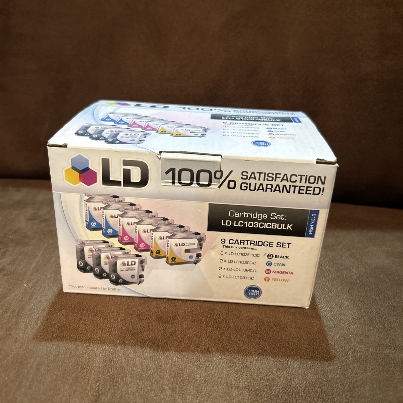 Open Box LD LC103CICBULK Ink Cartridge Set 9 Pack High Yield Compatible Brother