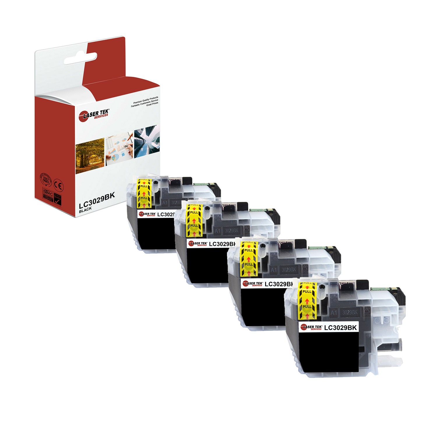 4Pk LTS LC-3029 Black HY Compatible for Brother MFCJ5830DW Ink Cartridge