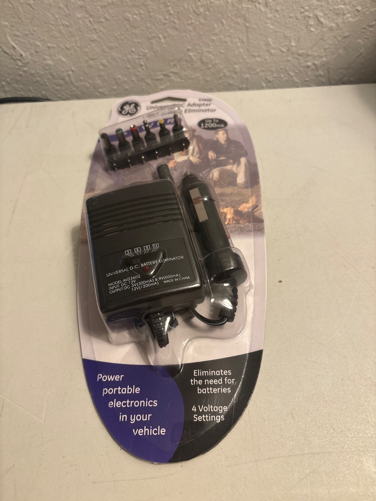 GE UNIVERSAL DC ADAPTER BATTERY ELIMINATOR NEW IN PACKAGE 83600 POWER SUPPLY 