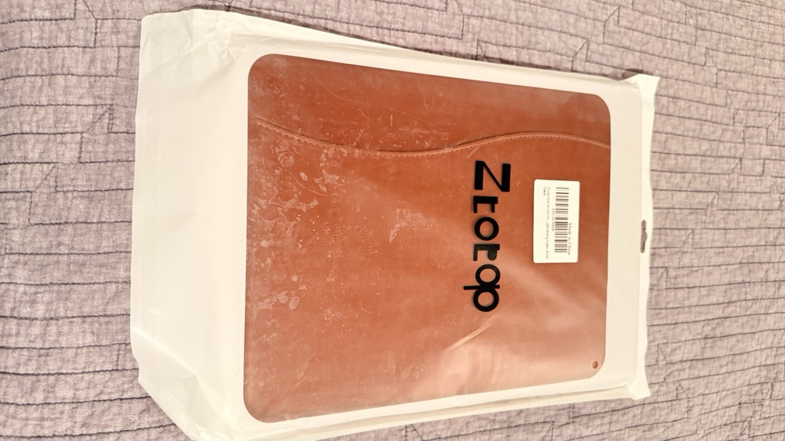 Ztotopcase Brown Leather Folding Folio Case for iPad Pro Multiple Viewing Angles