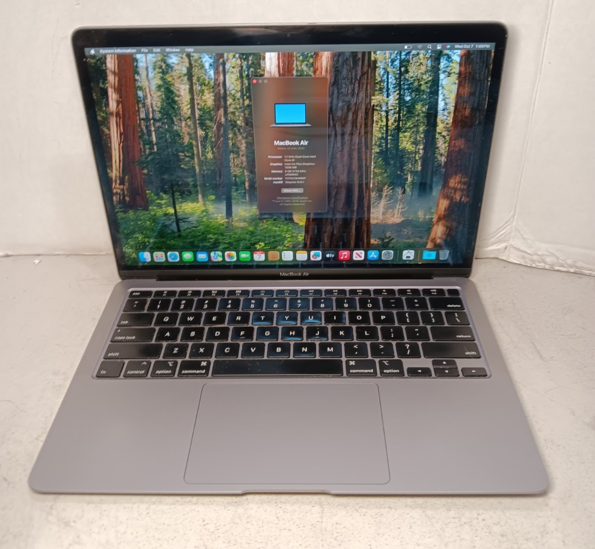Apple MacBook Air 13" 2020 A2179 1.1GHz i3 8GB RAM 256GB SSD #69