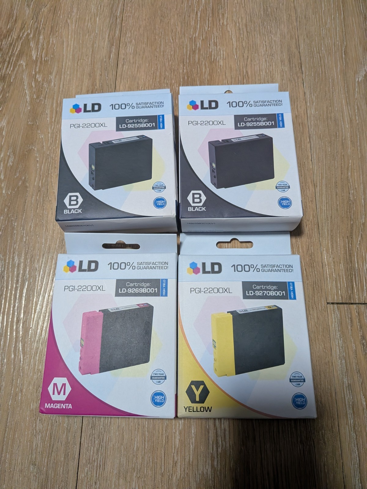 LD Ink Cartridge for Canon PGI-2200XL 4pk HY 9255B001 9255B001 9269B001 9270B001