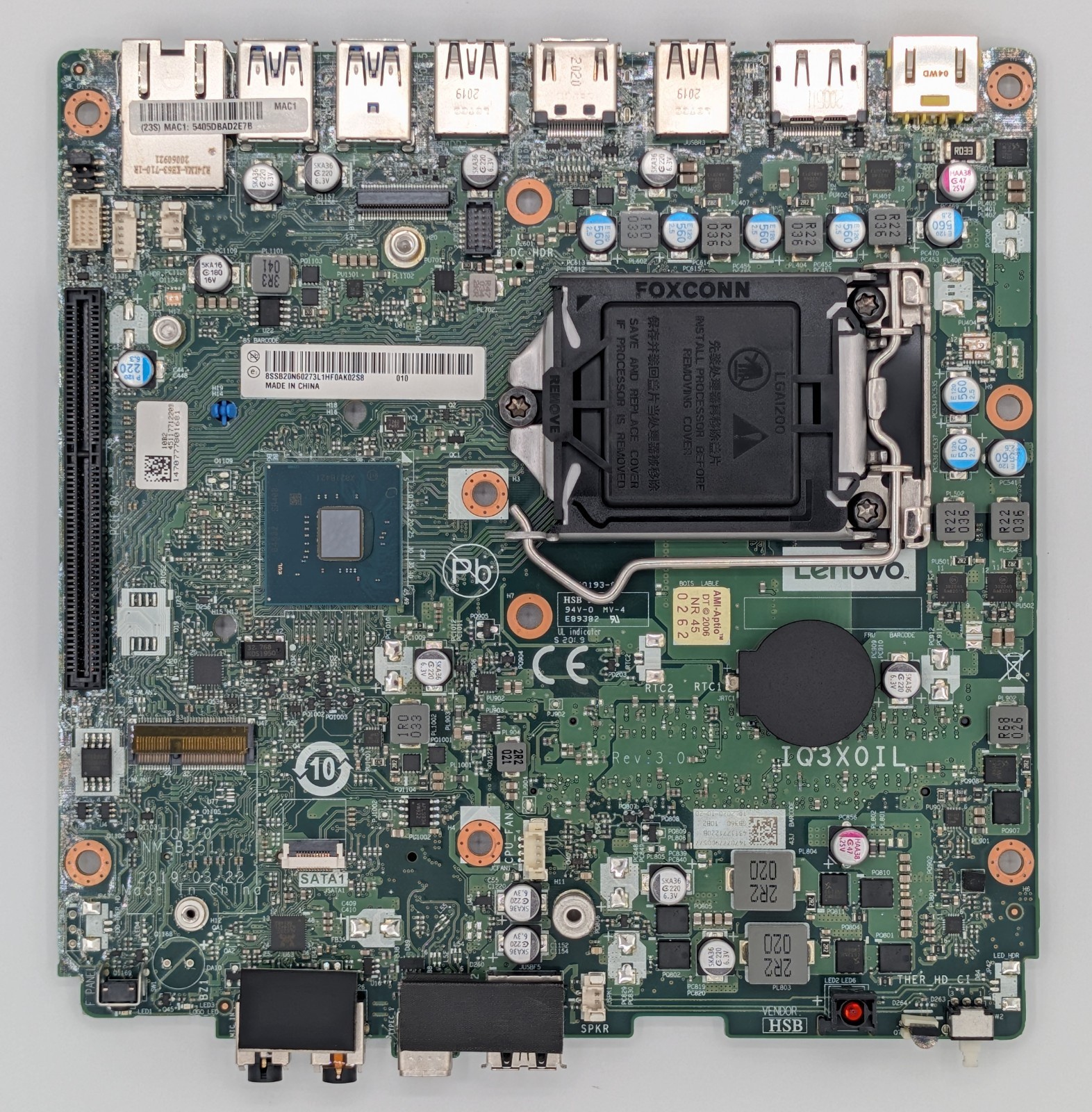 Lenovo ThinkCentre M720q Tiny Motherboard B360 LGA1151 5B20U53832 01LM294 WINDPK