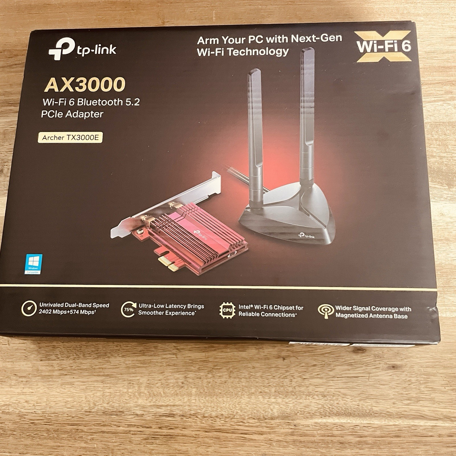 TP Link AX3000 PCIe Wi-Fi 6 Bluetooth 5.2 Card Adapter Archer TX3000E