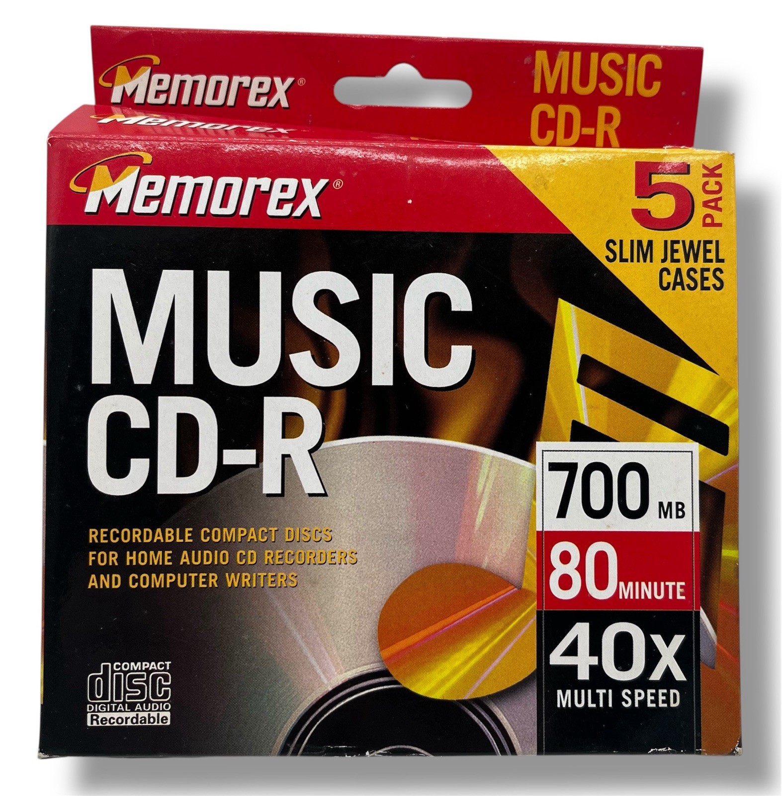 Lot of 4 Packs Memorex Music CD-R 4 Pack New Sealed Open Box Jewel Cases