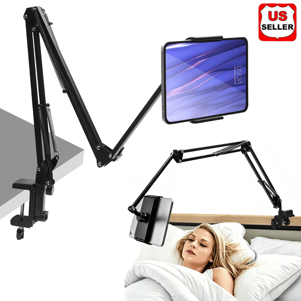 Long Arm Tablet Stand Phone Holder Lazy Bed Desk Mount For iPad iPhone Samsung