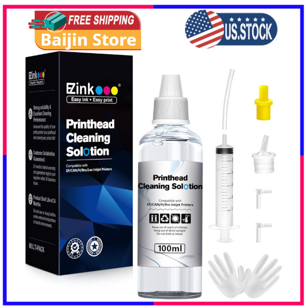Printhead Cleaning Kit HP, Epson,Canon, Brother & Lexmark 100ml High Efficiency