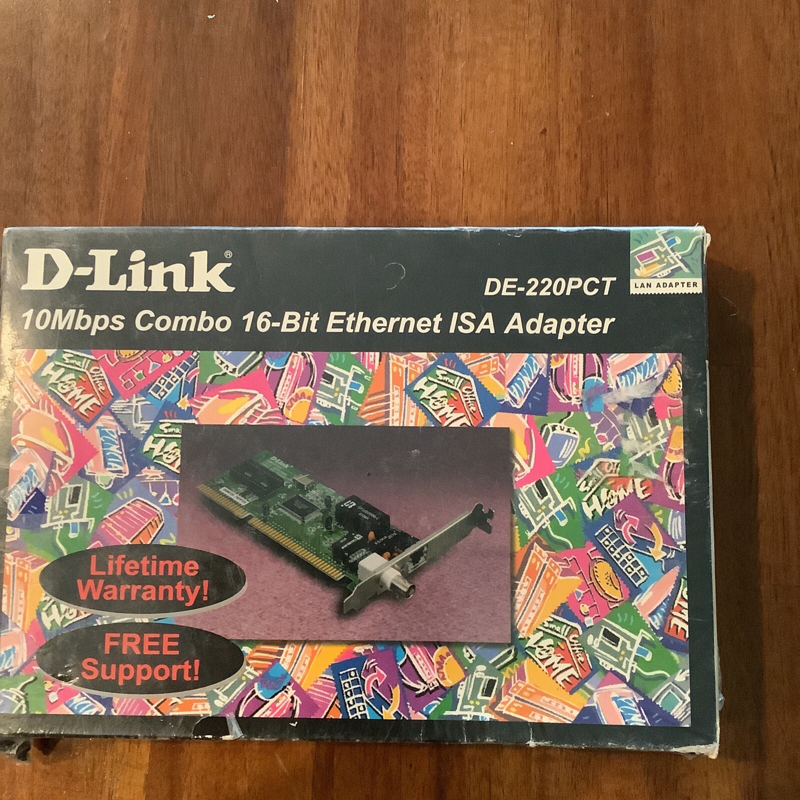 D-Link DE-220PCT 10Mbps Combo 16-Bit Ethernet ISA Adapter.    B2