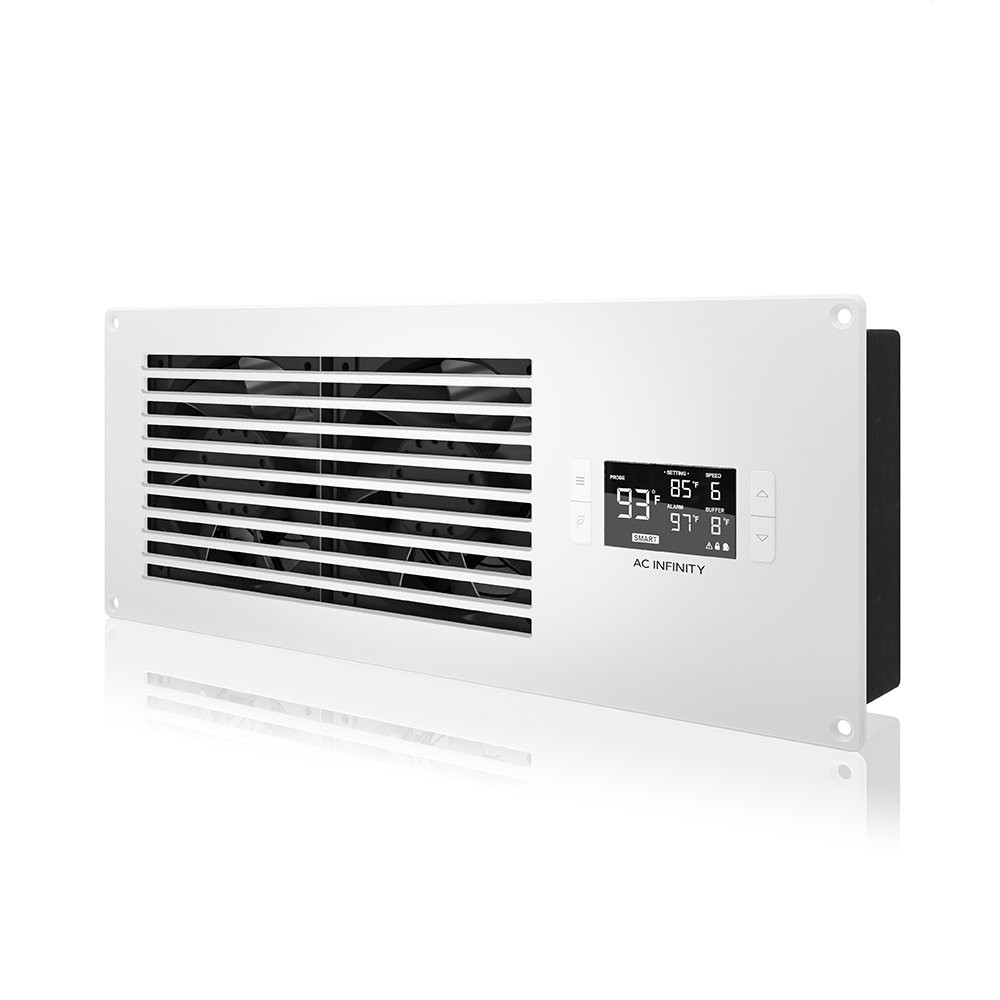 AC Infinity AIRFRAME T7-N White, High-Airflow Cooling Fan Intake, White